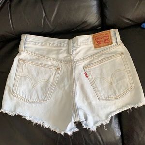 Levi’s 501 embroidered buttonfly cutoff shorts, waist 28